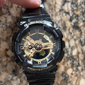 Casio G-Shock Black and Gold Watch